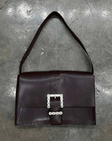 Medieval Chocolate Leather Messenger bag