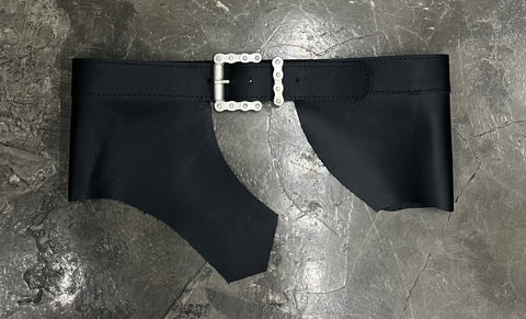 Medieval Black Leather Belt